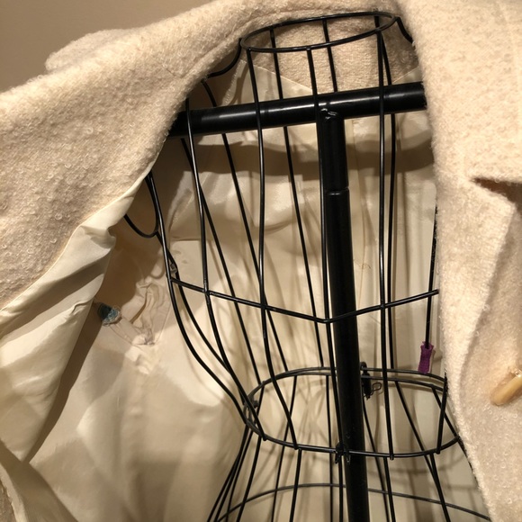 50s/60s Vintage Vanilla Boucle Wool Coat - Picture 8 of 8